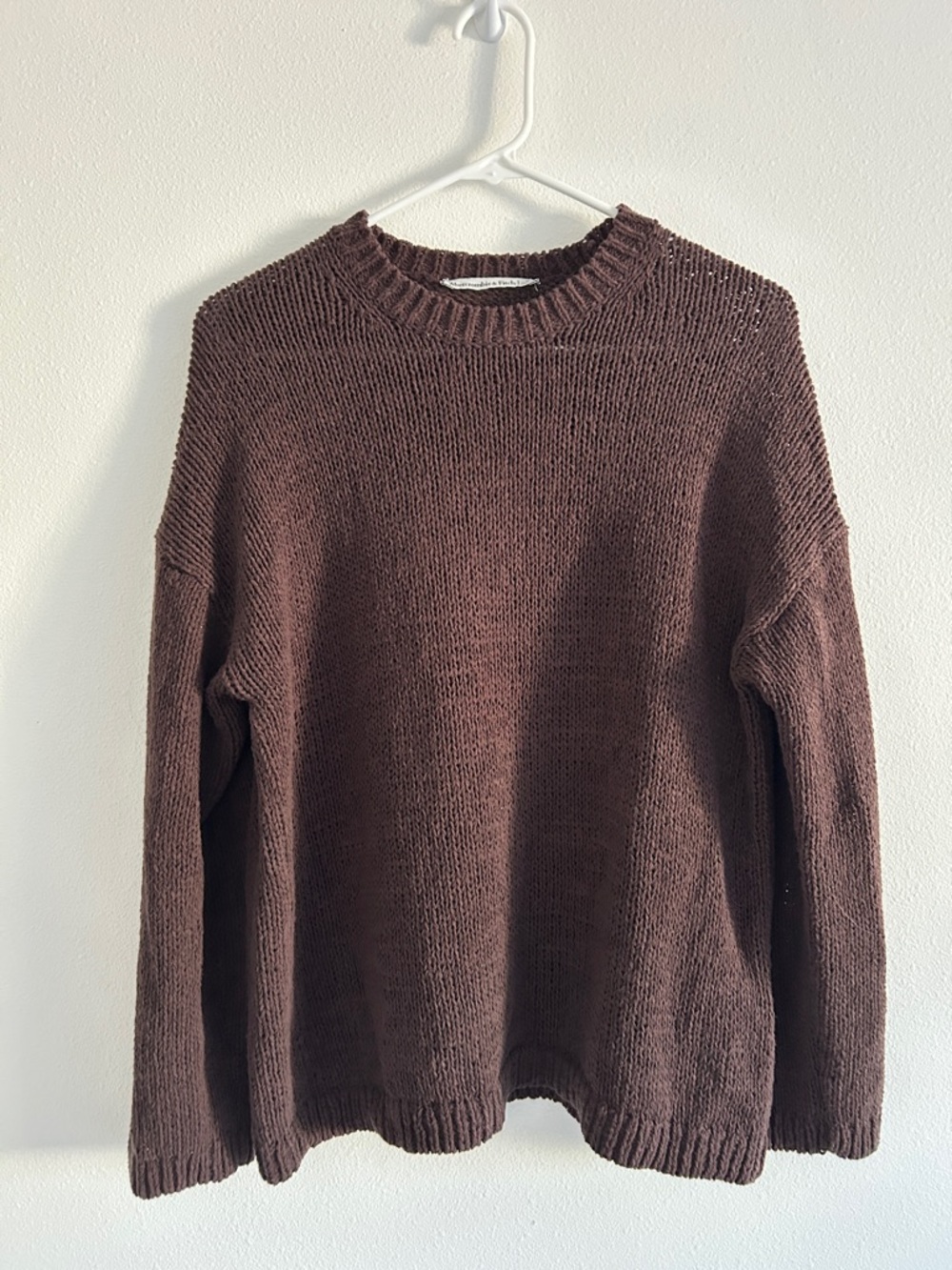 Abercrombie & Fitch Brown Texture Oversized Sweater Small